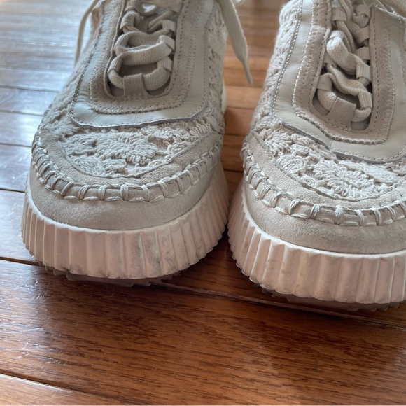 Dolce Vita Dolen Sneakers in Ecru Lace Size 8.5 Women's Beige Lace Sneakers - Picture 7 of 13